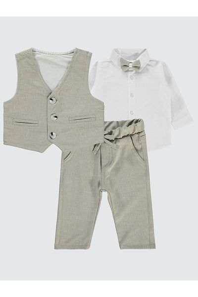 Concept. Beige Concept Baby Boy 4-Piece Set - 6-18 Months