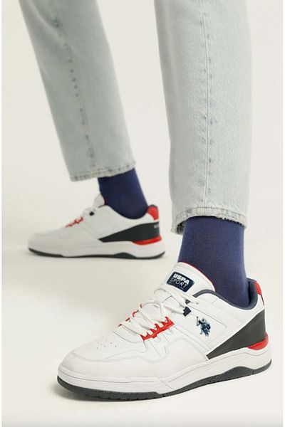 U.S. Polo Assn. Η.Π.Α. Polo Assn. Athena Sneaker Ανδρικά Αθλητικά Παπούτσια ΛΕΥΚΟ