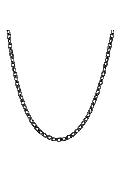 True Rebels Edelstahlhalskette Kette Edelstahl schwarz