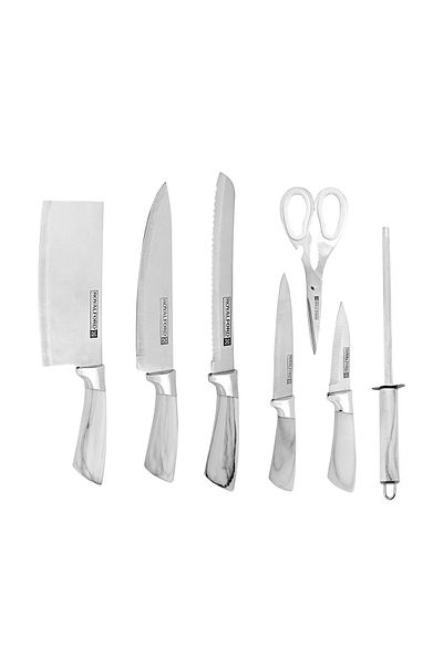 ROYALFORD RF9665 8 PCS Kitchen Knife Set with Rotating Knife Block