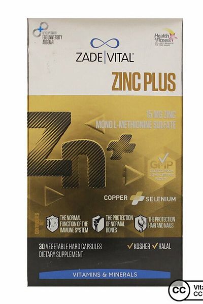 Zade Vital Zinc Plus 30 Capsules