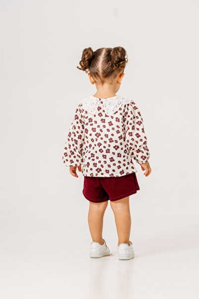 JNF kids Baby Girl Scalloped Shorts Skirt Set (Panty Socks with Gift)