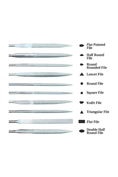 REKOTOOLS -Elmas Saatçi Eğe Seti 10 Parça
