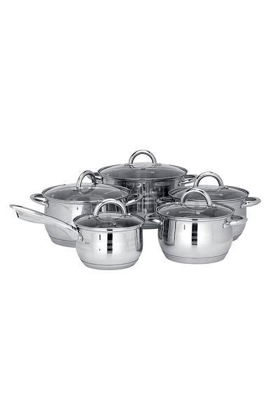 ROYALFORD 10Pcs Stainless Steel Cookware Set, Dishwasher Safe, RF10390