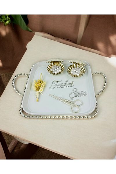 CyzHome Spark Square Porcelain Promise Engagement Tray
