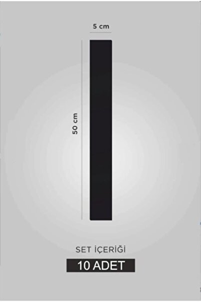 Wooden Factory 50x5 Cm Duvar Paneli Iskandinav Duvar Çıtası Siyah(10 ADET)
