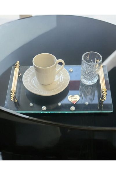 CyzHome Constancy Gold Engagement Coffee Tray