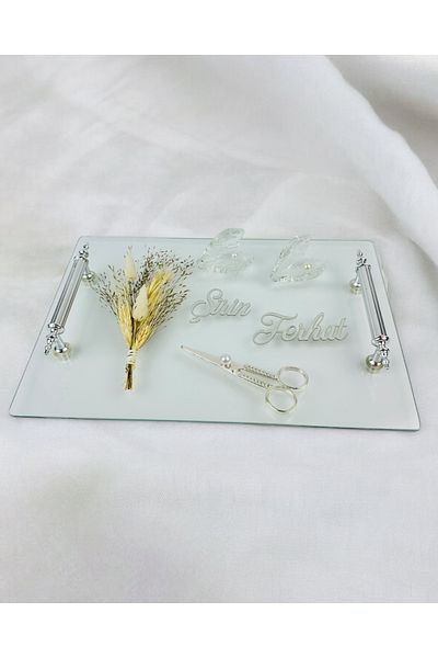 CyzHome Devotion Silver Transparent Promise Tray