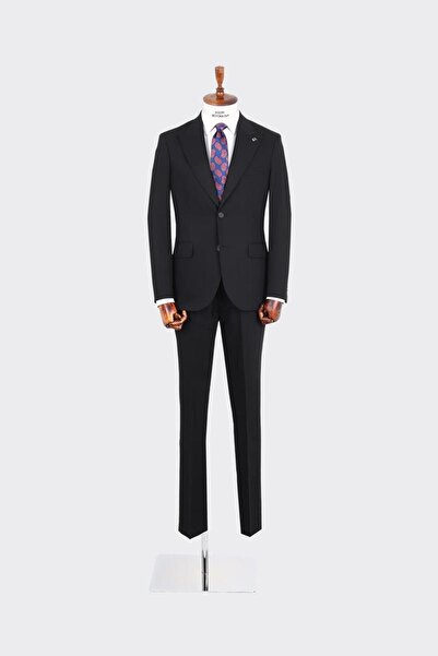 Kadir Büyükkaya İki Düğmeli Kırlangıç Yaka Erkek Takım Elbise-KAX1395S