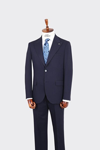 Kadir Büyükkaya İki Düğmeli Kırlangıç Yaka Erkek Takım Elbise-KAX1395S