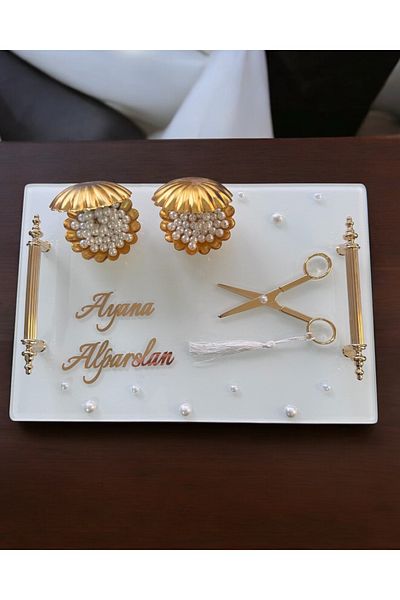 CyzHome Bonding Gold White Promise Tray