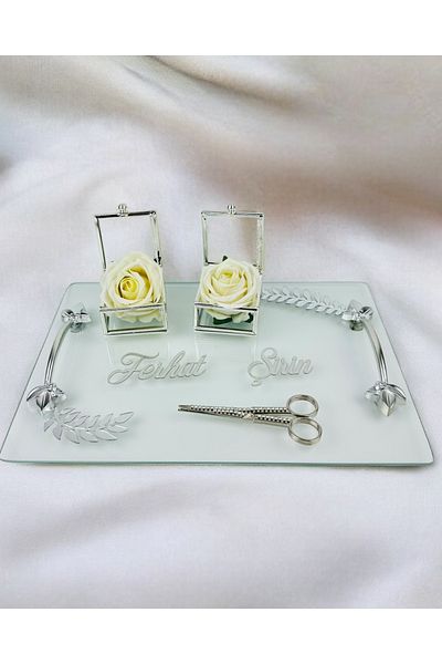 CyzHome Admire Silver Engagement Tray