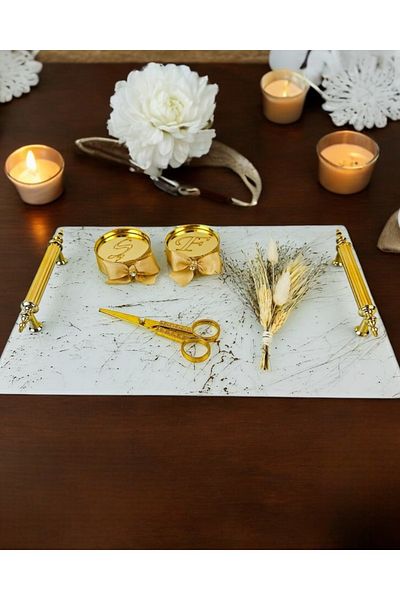 CyzHome Soulmate Patterned Promise Engagement Tray