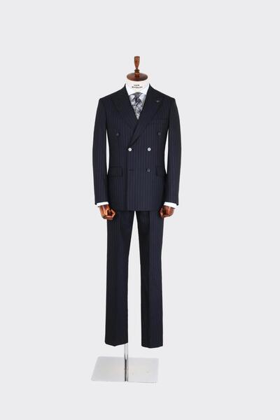 Kadir Büyükkaya Kırlangıç Yaka Kruvaze Erkek Takım Elbise-KAX1257S