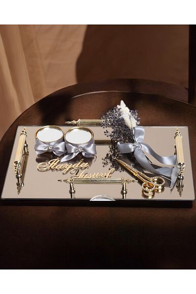 CyzHome Reverence Gold Promise Tray