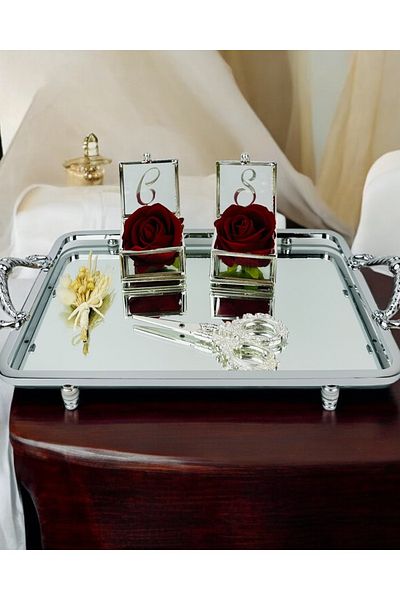 CyzHome Passion Silver Stylish Engagement Tray