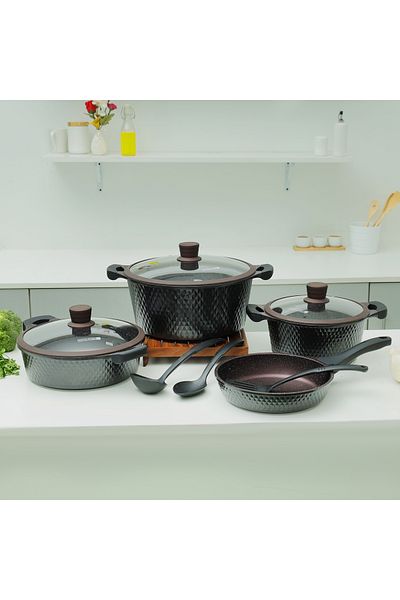 ROYALFORD Die-Cast Cookware Set with Durable Granite Coating, RF10336