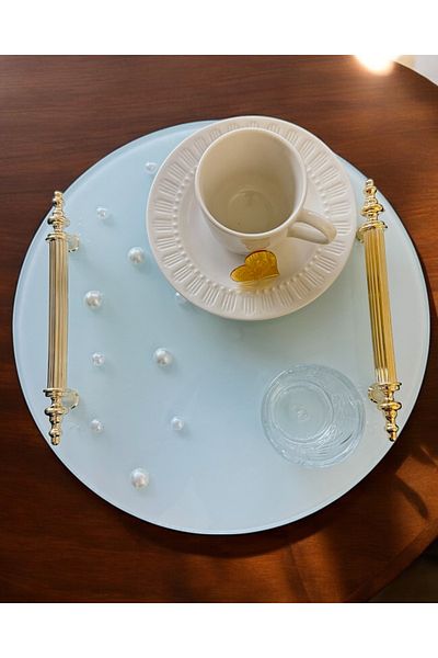 CyzHome Beloved Gold Pearl Promise Tray