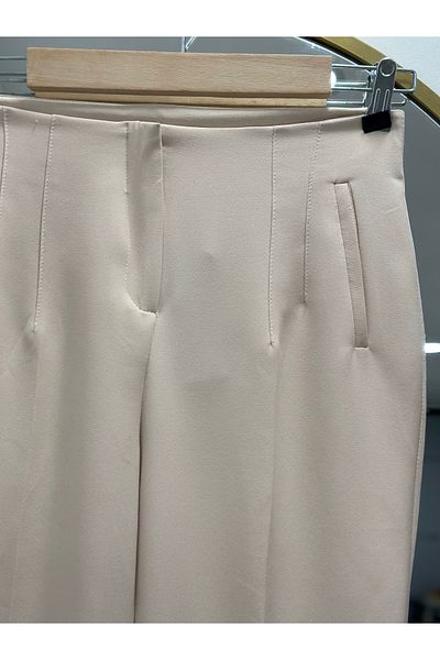 Ebrar Store Stone Color Beren Hidden Pocket Trousers - Mt1508