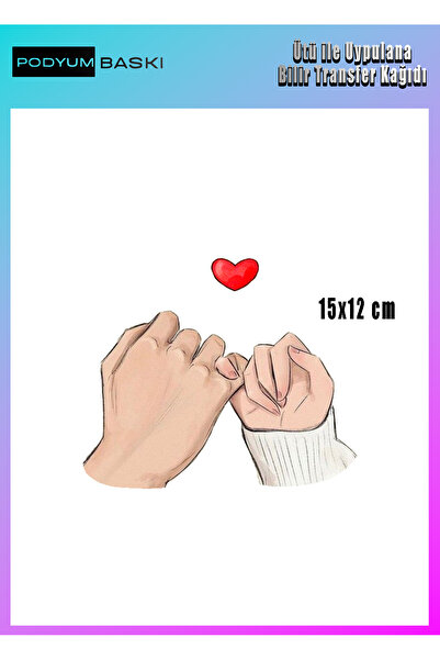 podyum baskı Ütü Ile Yapışan Tekstil Dtf Baskı Tişört Baskısı 14 şubat sevgil...