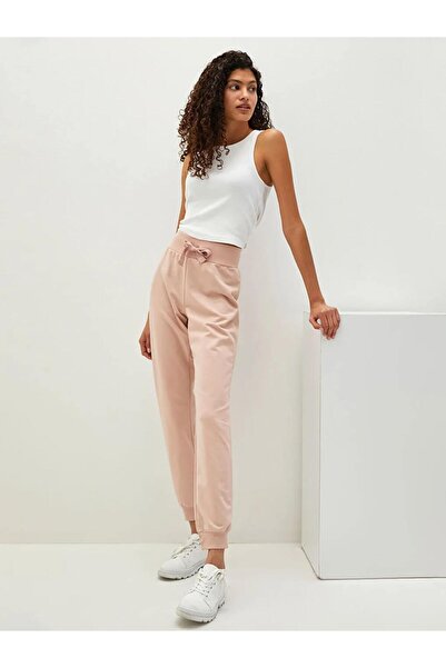 LC Waikiki LCW Vision Pembe Kadın Beli Lastikli Düz Eşofman Altı