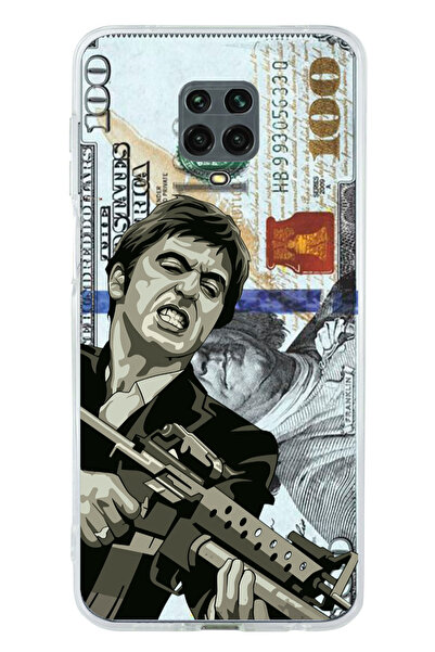 TechTree Redmi Note 9S / 9 PRO Uyumlu Scarface Dolar Tasarımlı Şeffaf Silikon...