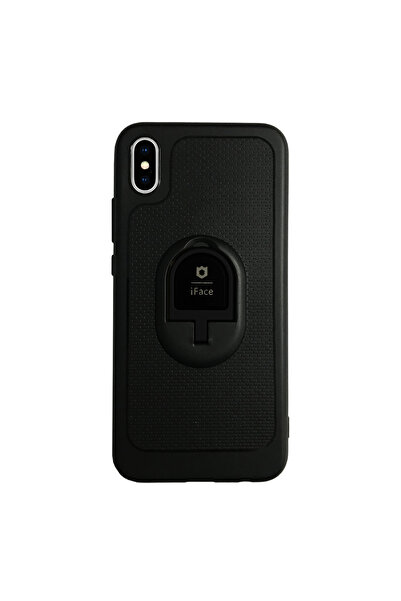 FitCase İphone Xs Max Iface Yüzük Tutuculu Arka Kapak Halka-siyah