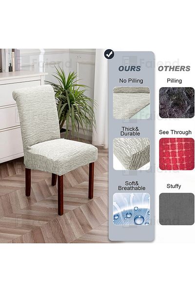 coverbox Ελαστικό JACQUARD Εύκαμπτο κάλυμμα καρέκλας Κάλυμμα καρέκλας με απλό σχέδιο (μονό)