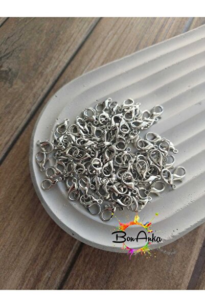 Bonanka (20 adet) 12x6 mm, Nikel Kaplama, 502 Papağan Kilit
