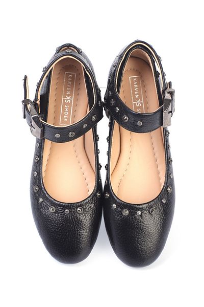 KARVENSHOES Black Leather Ballerinas 29