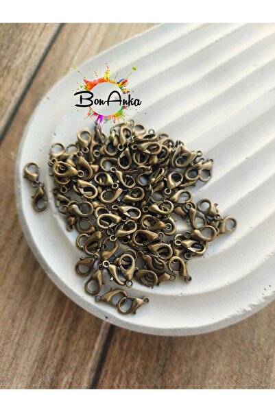 Bonanka (20 adet) 10x6 mm, Antik Sarı Kaplama, 501 Papağan Kilit