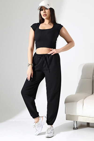 Curly PANTALONI DE TRANSPORT NEGRI CU DENTELA LA TALE