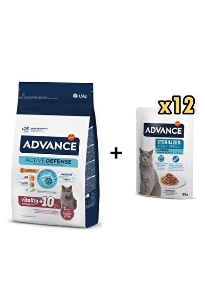 Advance Kısırlaştırılmış +10 Yaşlı Kedi Maması 1,5 Kg + 12 Adet Advance Morin...