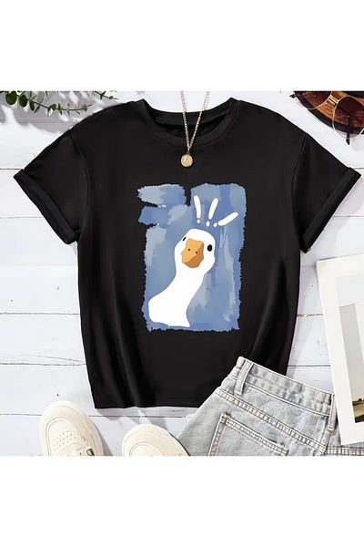 Touz Moda Μπλουζάκι με στάμπα Curious Duck
