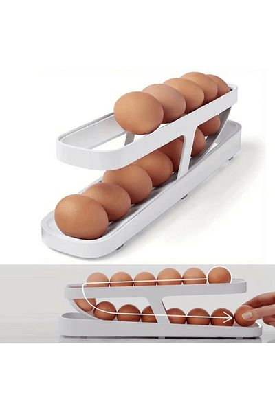 Yenimiyeni 2 Tiers Automatic Refrigerator Egg Stand