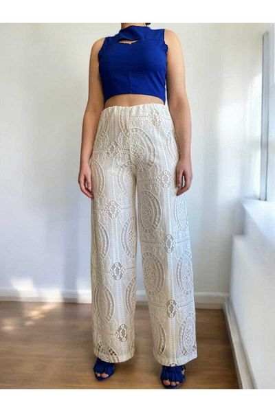 BEBE PLUS Scallop Processing Pants