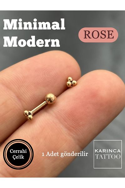 Karınca Piercing الأذن الفولاذية المسطحة الغضروف اللولبي - حلق ثقب الزنمة، ثلاث كرات خالية من الحساسية