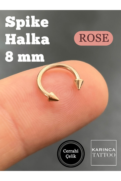 Karınca Piercing Rose Rengi Spike Sivri Uç Nal Halka Dudak Nipple Göğüs Meme ...