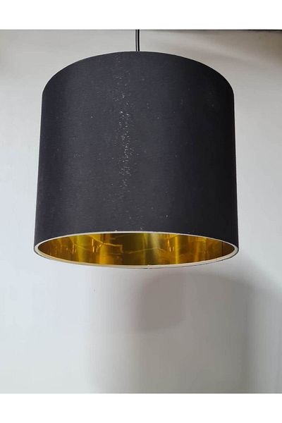 TEKAY AYDINLATMA Black Gold Chandelier Lampshade Set