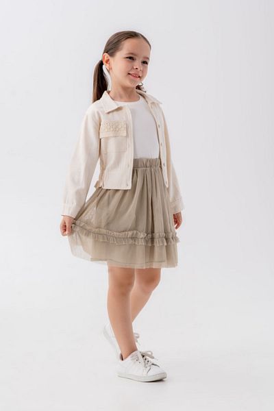 HAUSEkids 2-9 Years Festo Cotto Girl's 3-Piece Set - Khaki
