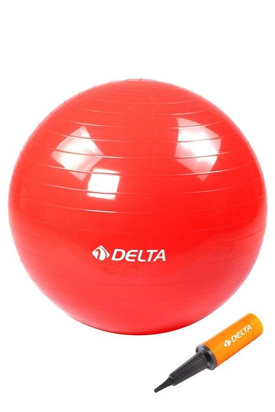 Delta Set de mingi și pompe roșii Pilates cu dimensiunea de la 55 cm la 159 cm - Deluxe