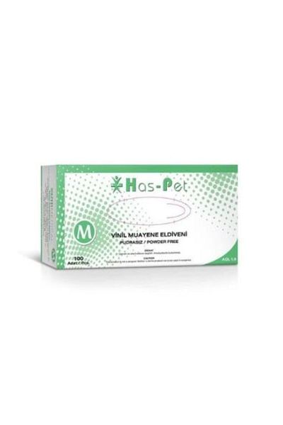 Has-Pet Haspet Vinyl Inspection Gloves - Powder Free, Medium, 100 Pieces