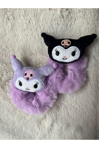 Novaly Store Kuromi Peluş Saç Tokası Sanrio Kawaii 2 Adet