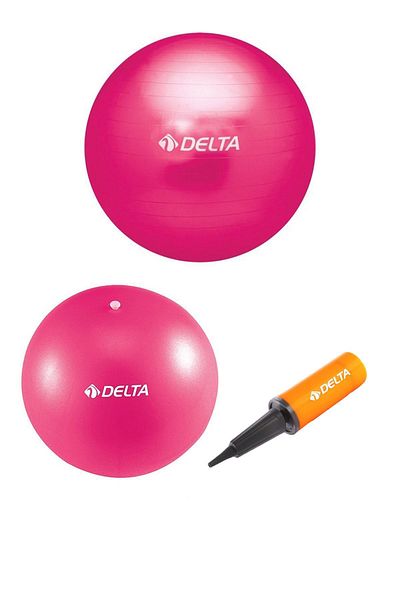 Delta Σετ αντλίας μπάλας και ισορροπίας Pilates 25 cm για εμβέλεια ύψους 160-169 cm