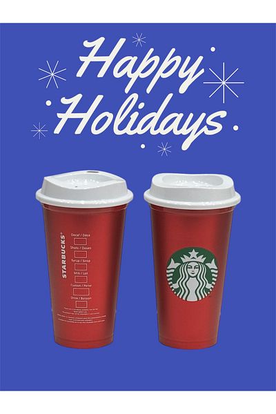 Starbucks Custom Red Resuable Cup Reusable Plastic Cup 2 Pcs 473ml