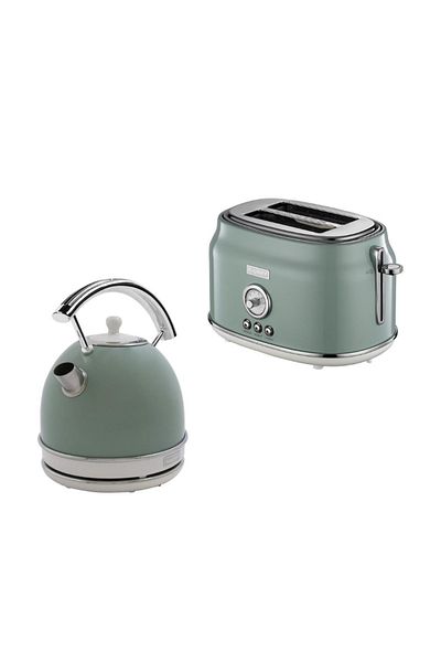 Berghoff GEM RETRO 1.7 Liter - Mint Green Round Water Heater and Toaster