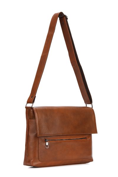 By Hakan Τσάντα Polo College Messenger από γνήσιο δέρμα Tan Color - Newish
