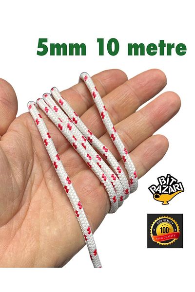 izmir Bitpazarı 5mm 10 Meters Silk Rope , Iskota Rope , Swing Rope , Binding Rope - Hammock Rope