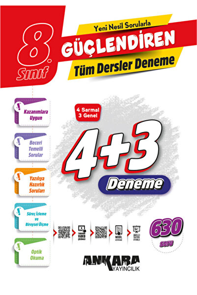 kitabın başkenti ankara yayıncılık 8. Sınıf Güçlendiren Tüm Dersler Denemeler