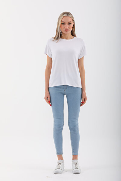 penyebizden Viscose Flowing T-Shirt-White
